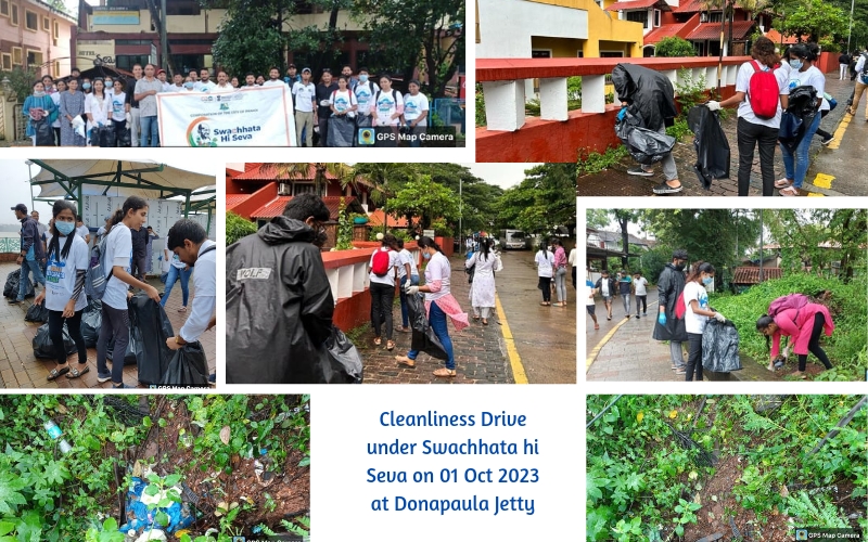 Drive under Swachhata hi Seva on 01 Oct 2023 at Donapaula Jetty