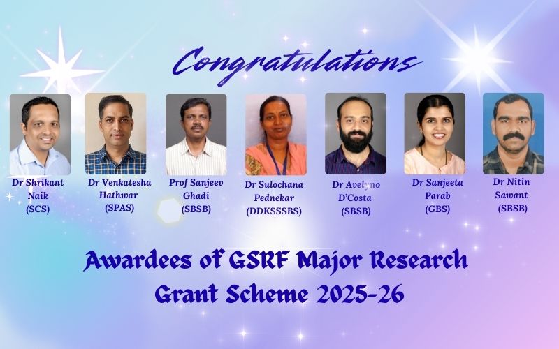 Awardees of GSRF Major Research Grant Scheme 2025-26