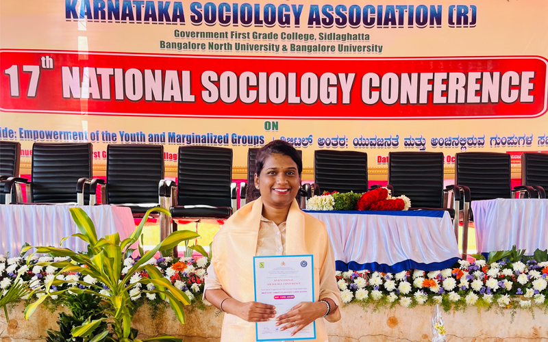 Best Paper Award at National Sociology Conference: Ms. Sangeeta Tate, Sociology