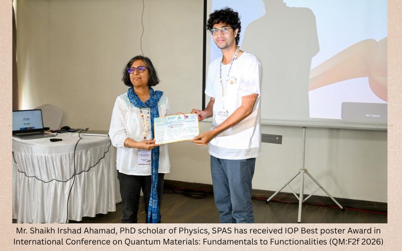 Best poster prize in an International Conference to PhD student at SPAS