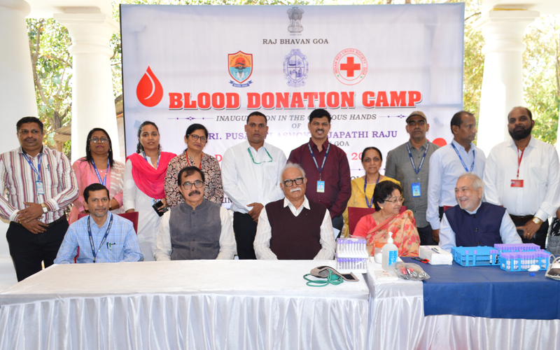 Blood Donation Drive, on the eve of Goa Liberation Day, at Raj Bhavan