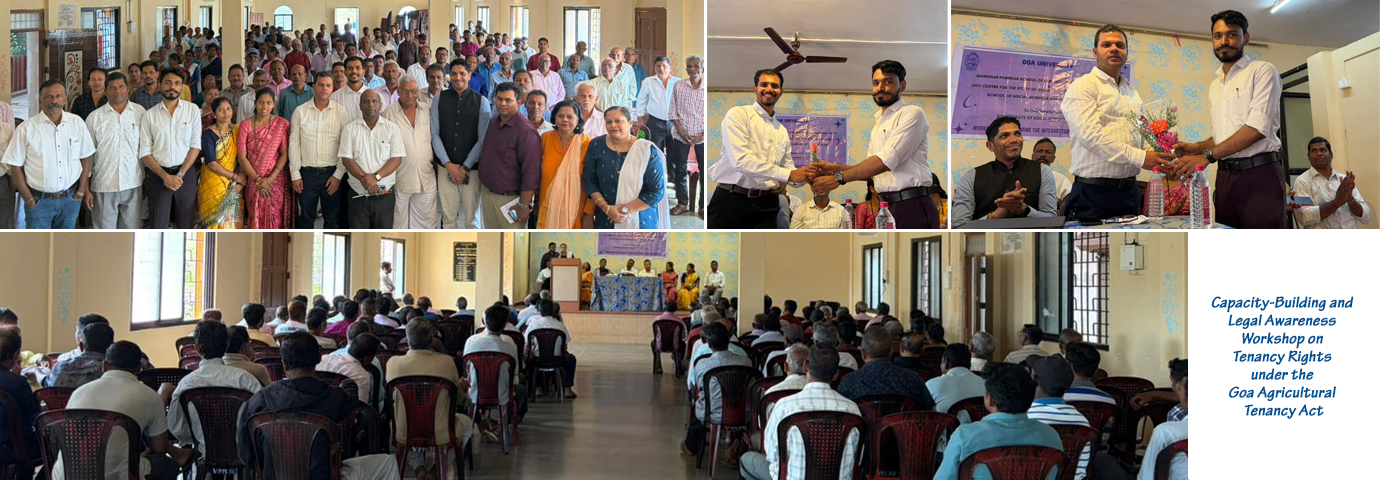 Capacity-Building and Legal Awareness Workshop on Tenancy Rights under the Goa Agricultural Tenancy Act - MPS;DEO