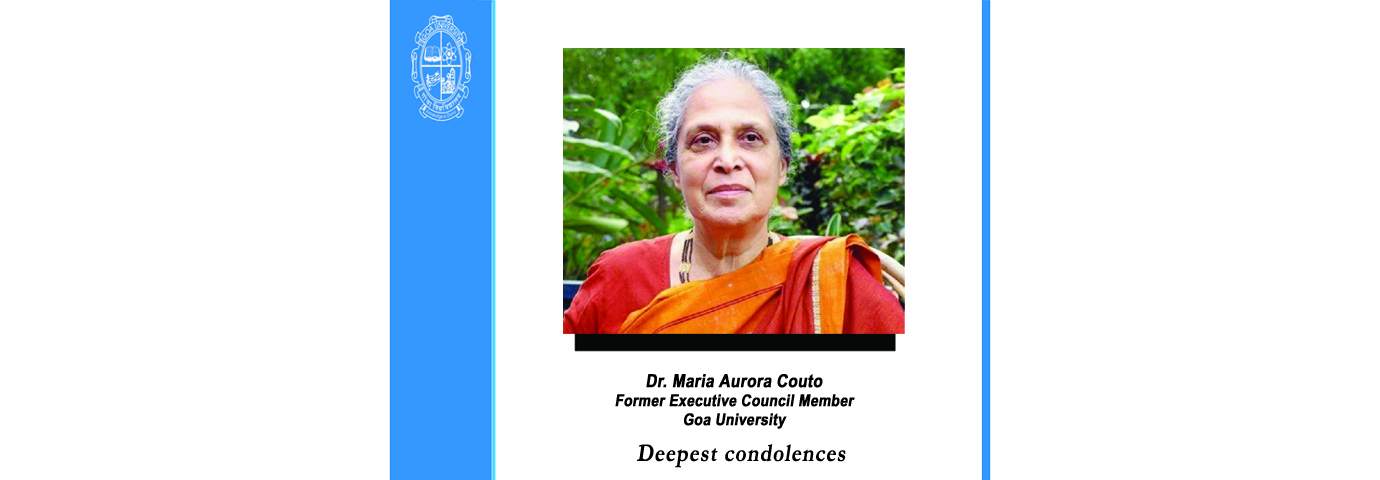Condolence Dr. Maria Aurora Couto