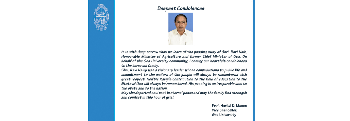 Condolence Ravi Naik