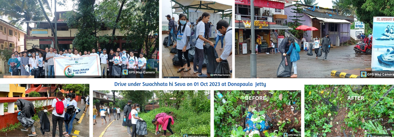 Drive under Swachhata hi Seva on 01 Oct 2023 at Donapaula Jetty