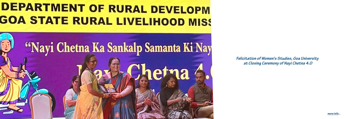 Felicitation of Women's Studies, Goa University at Closing Ceremony of Nayi Chetna 4.0