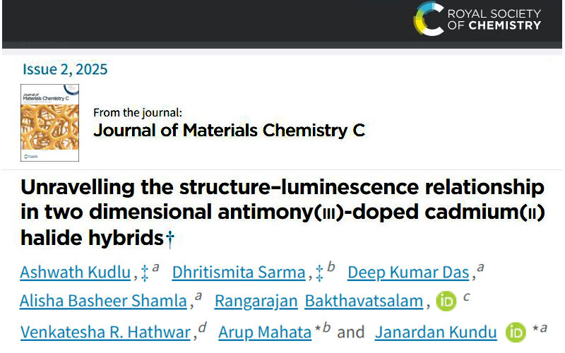 Journal of Materials Chemistry C. 13(2); 2025; 808-820
