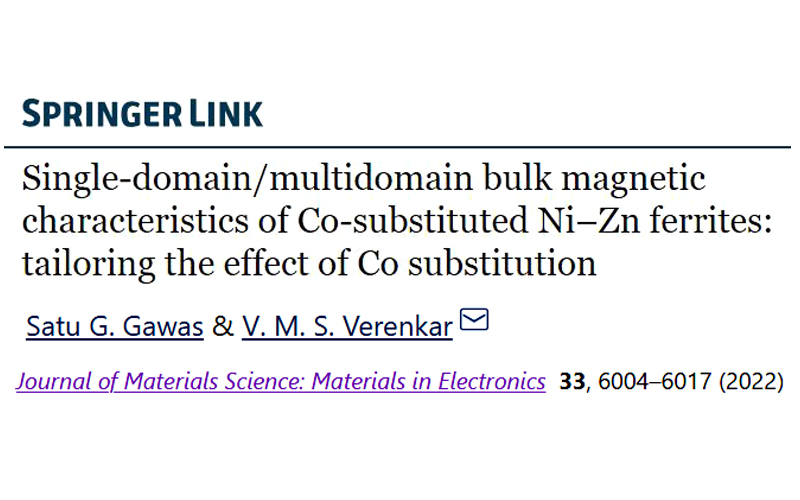 Journal of Materials Science: Materials in Electronics. 33(8); 2022; 6004-6017