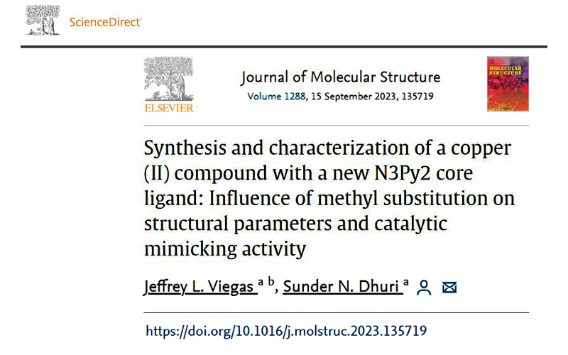 Journal of Molecular Structure. 1288; 2023; ArticleID_135719