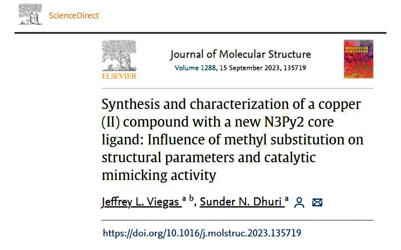 Journal of Molecular Structure. 1288; 2023; ArticleID_135719