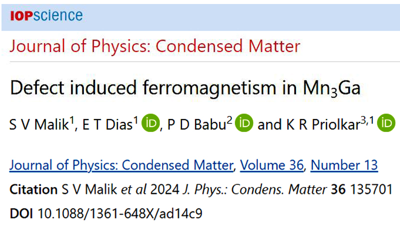 Journal of Physics: Condensed Matter. 36(13); 2023; ArticleID_135701