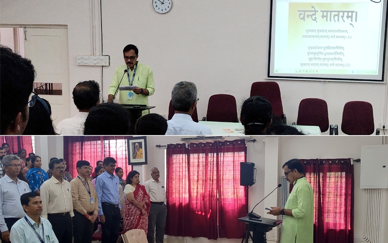 Mass singing of Vande Mataram to commemorate 150 years of the National Song Vande Mataram 