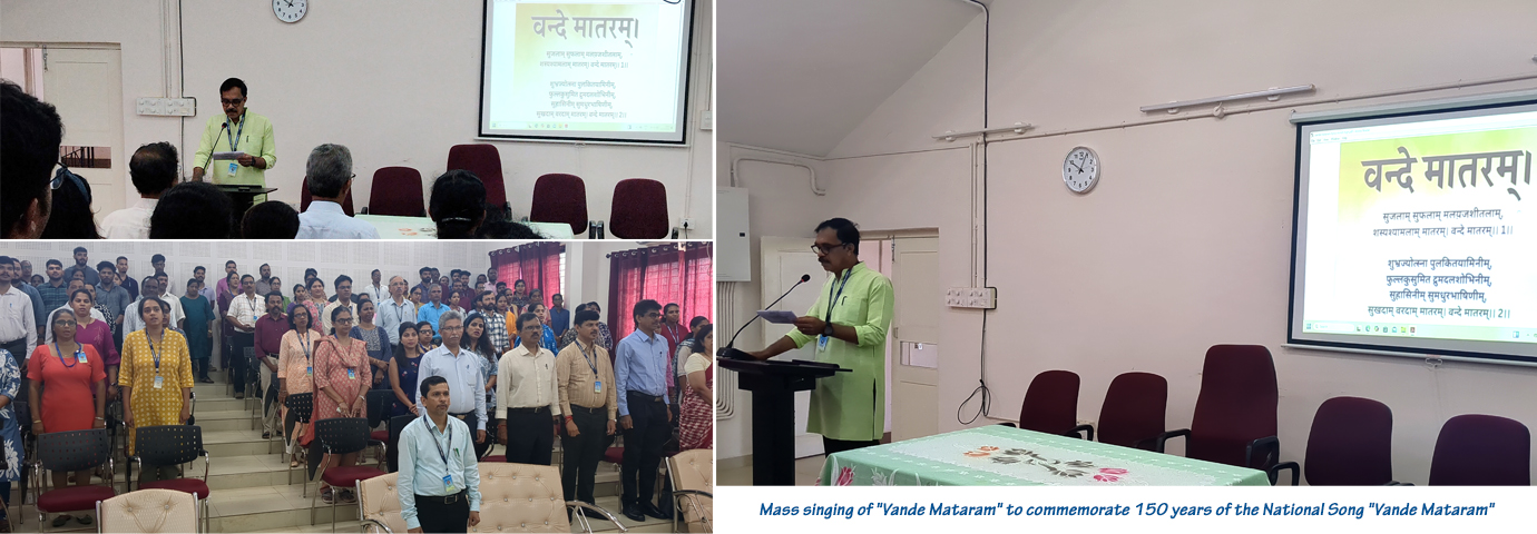 Mass singing of Vande Mataram to commemorate 150 years of the National Song Vande Mataram 