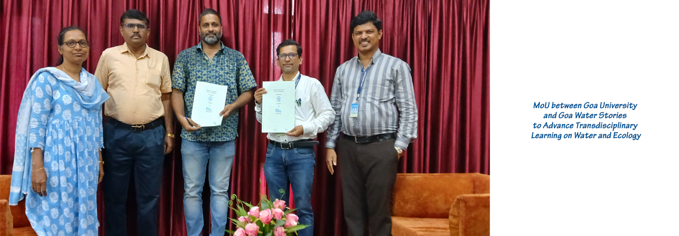 MoU between Goa University  and Goa Water Stories