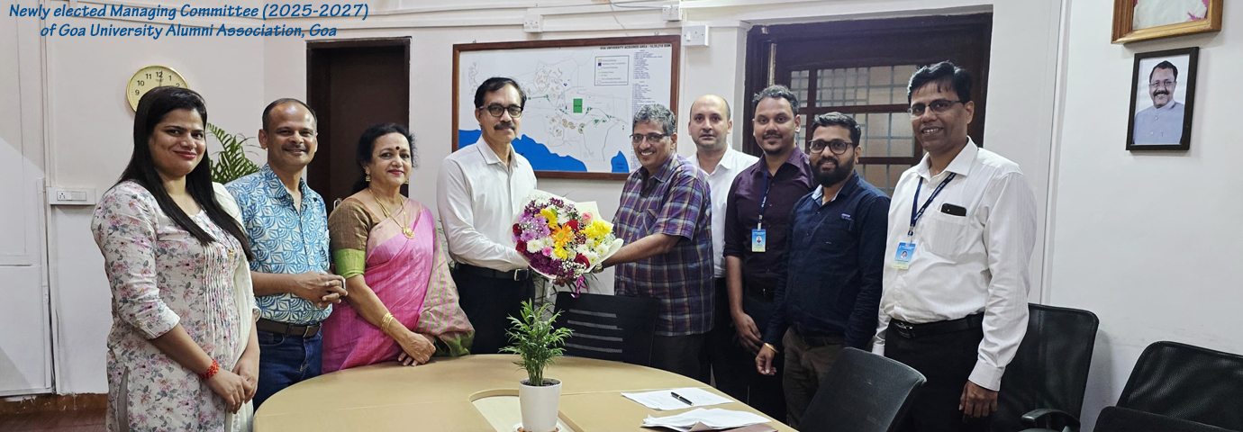 Newly elected Managing Committee (2025-2027) of Goa University Alumni Association, Goa