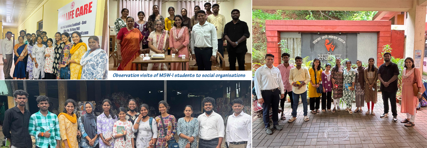 Observation visits of MSW-I students to social organisations