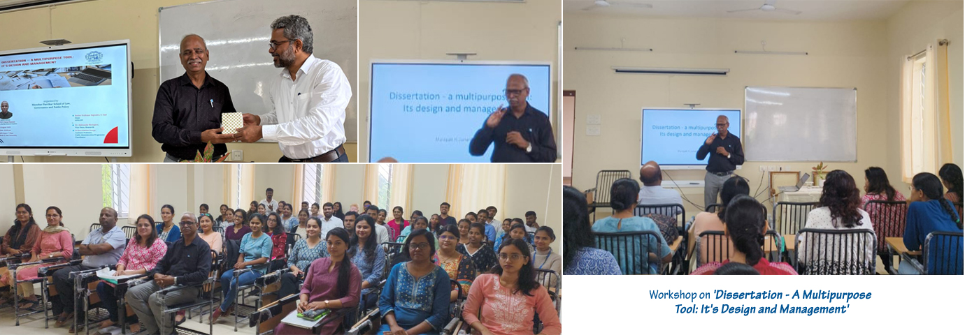 Workshop on 'Dissertation - A Multipurpose Tool: It's Design and Management' at MPSLGPP