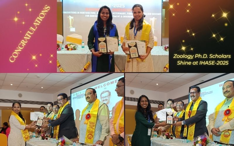 Zoology Ph.D. Scholars Shine at IHASE-2025