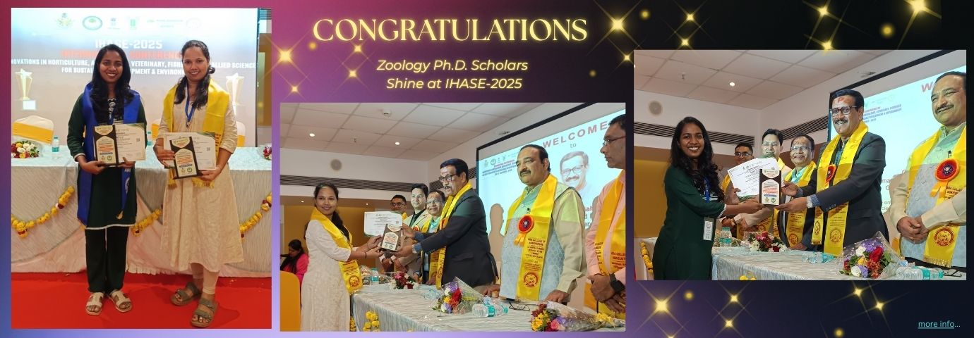 Zoology Ph.D. Scholars Shine at IHASE-2025